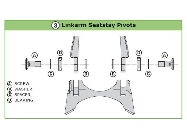 AURUM 14 LINKARM SEATSTAY PIVOT #3 959800-13-203